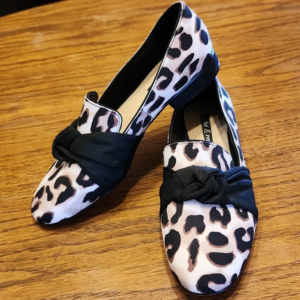 Violet & Red Leopard Flats Size 7